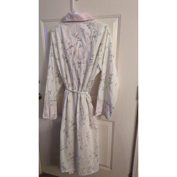 Crabtree & Evelyn Womens Butterfly Floral Robe, Pockets, Cottage Garden Fairy - Picture 4 of 6